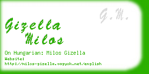 gizella milos business card